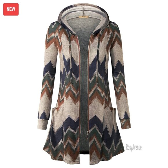 Sweaters - Long Zip Up Hoodie Jacket Lightweight Tunic Sweatshirt Cardigan